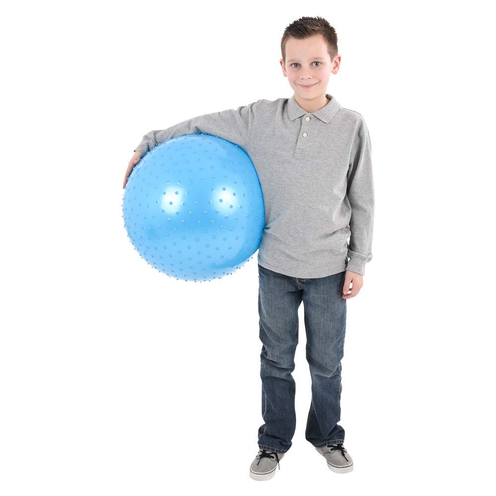 PlayBolt 18-Inch Big Balls for Toddlers and Kids - Inflatable Giant Balls for Kids with Hand Air Pump, Big Bouncy, Sensory Play, Stress Toy, Knobby, Large Playground, Recess, Games for Children