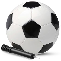 Size 2 Soccer Ball with Pump, Black & White Training Ball for Toddlers