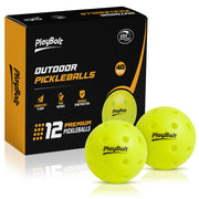 PlayBolt Outdoor Pickleball Balls, 12 Pack Premium Pickle Ball Set, USAPA