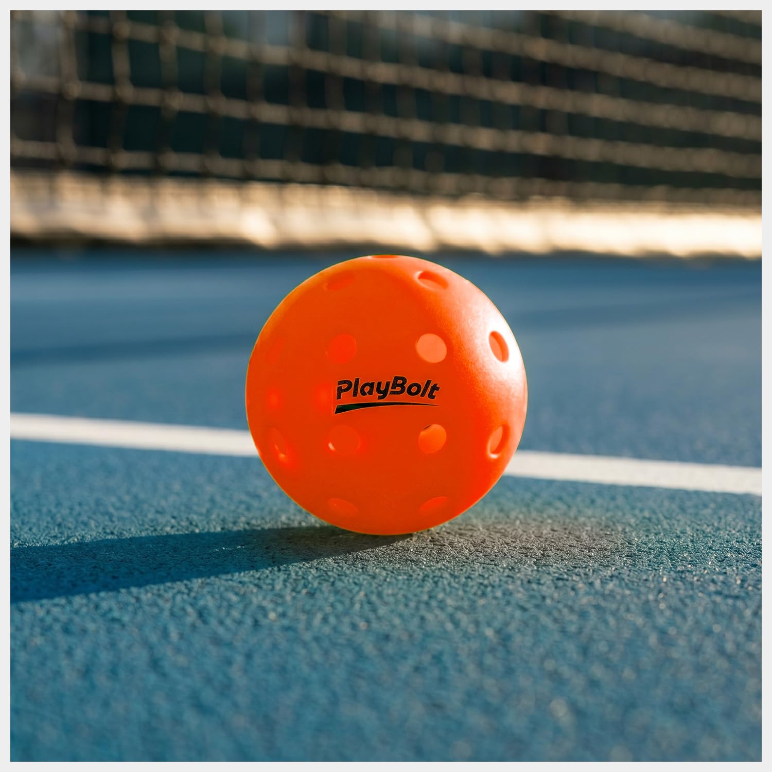PlayBolt Outdoor Pickleball Balls, 12 Pack Premium Orange Pickle Ball Set