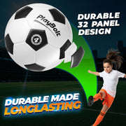 PlayBolt Soccer Ball Size 4 - Premium PVC Leather Cover - Youth Soccer Balls with Pump - Training, Practice, Match & Game Ball for Kids & Teens (Pack of 1)