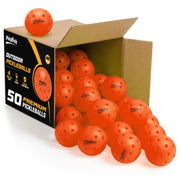 PlayBolt Outdoor Pickleball Balls, 50 Pack Bulk Orange Pickle Ball Set