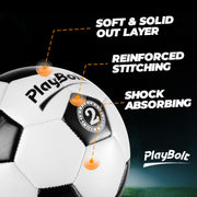 PlayBolt Soccer Ball Size 2 - Official Size Soccer Balls with Pump in Classic Black and White for Kids Youth & Toddler Sports, Indoor & Outdoor (Pack of 1)