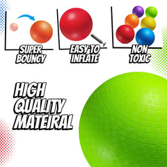 PlayBolt 5” Playground Balls for Toddlers & Kids Dodgeball - (6 Pack)