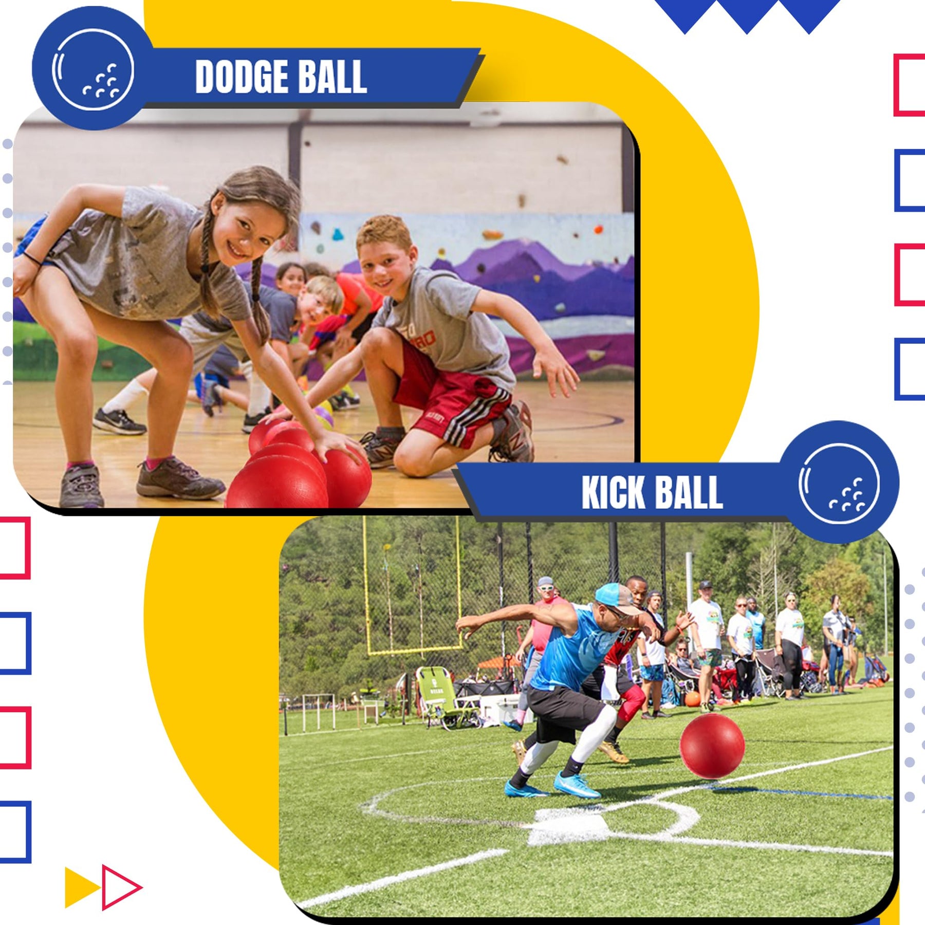 PlayBolt Playground Balls Bulk - 8.5 Inch Red Rubber Kickball Bouncy Inflatable Balls for Kids & Adults w/Hand Pump, Indoor & Outdoor Games, Kickballs, Dodgeball, Four Square, and More, (4-Pack)