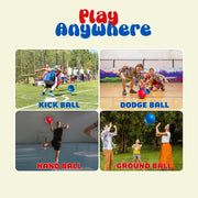 Red & Blue Kickball Set - (9 Inch) with Pump for Toddlers Kids & Adults - Indoor & Outdoor Gym Sports Toys - Fun Playground Balls for Kids Dodgeball, Four Square, PE, Games, Recess and More