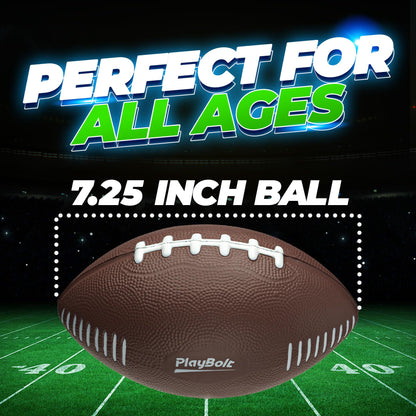 7.25" Foam Football for Kids & Toddlers - Easy Grip Small Youth Football Toy - Soft Mini Football for Little Hands, Indoor & Outdoor Play Ball, Safe Sports Toy Gift for Boys & Girls - Brown