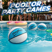 PlayBolt 7-Inch Pool Basketballs (3 Pack) - Waterproof Water Toy Balls - Size 3 Floating Water Basketball for Pool Hoop, Swimming Pool Party Games, Kids & Adults