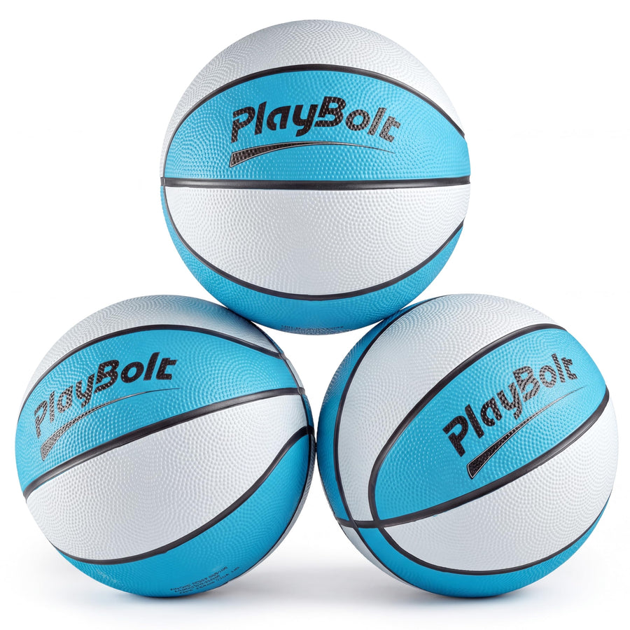 PlayBolt 7-Inch Pool Basketballs (3 Pack) - Waterproof Water Toy Balls - Size 3 Floating Water Basketball for Pool Hoop, Swimming Pool Party Games, Kids & Adults