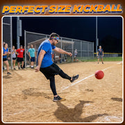 10 Inch Red & Blue Kickball Set - (2-Pack) with Pump - Large Playground Balls for Kids, Teens & Adults - Indoor & Outdoor Gym Sports Balls for Kickball, PE, Recess, Four Square & Backyard Games