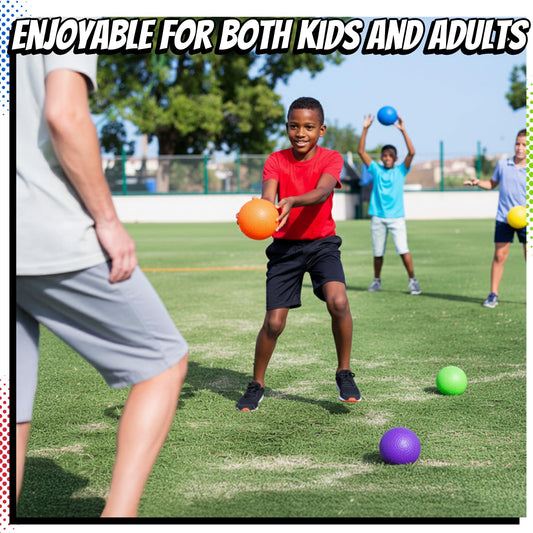 5” Playground Balls for Toddlers & Kids - (6 Pack) Inflatable Rubber Bouncy Dodgeball Balls w/Pump - Small & Colorful for Four Square, Gym, Backyard, Recess, Sports, Preschool & Kindergarten Games