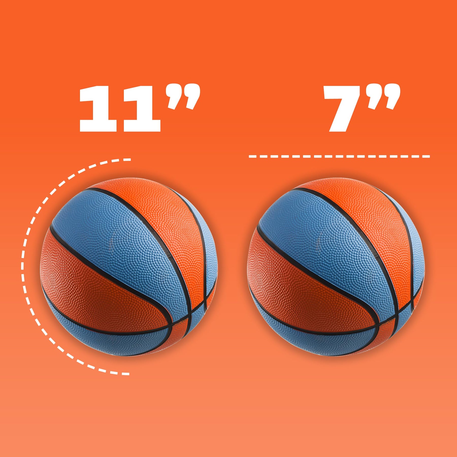 PlayBolt Rubber Mini Basketballs 7 Inch, Size 3 (Pack of 4) - Pool Basketball for Kids in Assorted Colors Indoor & Outdoor, Boys & Girls, for Small Hoops, Game Prizes, Arcade Games, w/Pump