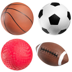 PlayBolt Sports Balls for Kids & Toddlers Toys - (Pack of 4) 5-inch