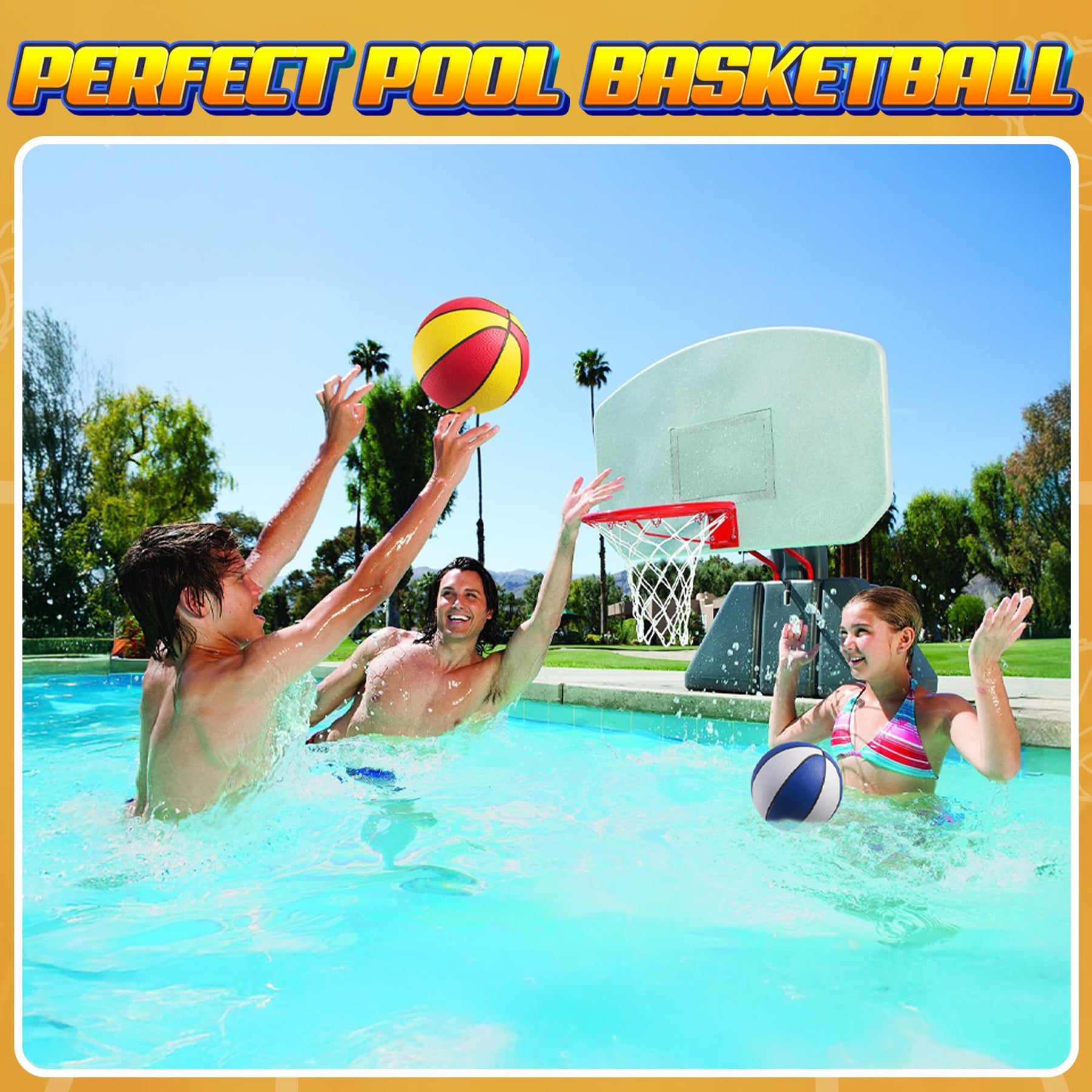 Rubber Mini Basketballs 7 Inch, Size 3 (Pack of 12) - Assorted Colors Indoor or Outdoor Basketball for Kids, Boys & Girls, for Small Hoops, Pool, Game Prizes, Arcade Games, and Party Favors with Pump