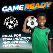 PlayBolt Soccer Ball Size 3 - Premium PVC Leather Cover - Youth Soccer Balls with Pump - Training, Practice, Match & Game Ball for Kids (Pack of 1)