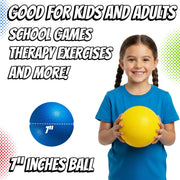 Playbolt 7-inch Dodgeballs For Kids & Adults (6 Pack) - Rubber Kickball Playground Four Square Balls With Pump - Colorful Indoor Or Outdoor Play Sports Balls For School PE Class, Recess, Backyard Game