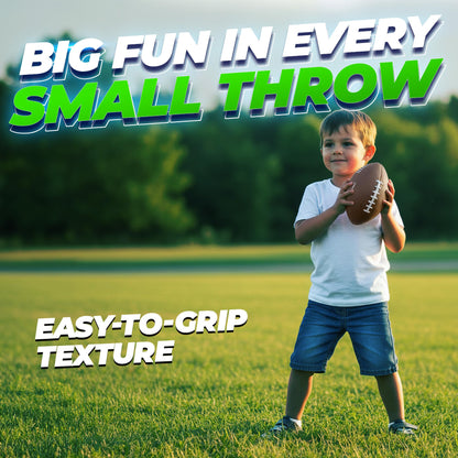 7.25" Foam Football for Kids & Toddlers - Easy Grip Small Youth Football Toy - Soft Mini Football for Little Hands, Indoor & Outdoor Play Ball, Safe Sports Toy Gift for Boys & Girls - Brown