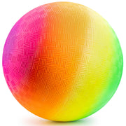PlayBolt Rainbow Playground Balls - 8.5Inch (Pack of 12) Rubber Bouncy Inflatable Balls for Kids and Adults, Indoor and Outdoor Games, Kickball, Dodgeball, Four Square, Dodge Ball, Handball