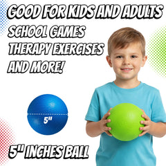PlayBolt 5” Playground Balls for Toddlers & Kids Dodgeball - (6 Pack)