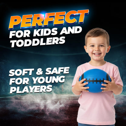 6-Inch Mini Footballs for Kids (Pack of 5) - Inflatable PVC Football Toys for Boys & Girls w/ Hand Pump, Easy to Grip Small Sports Balls for Backyard, Recess, Party Favor, Indoor/Outdoor, Colorful