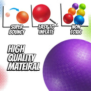 Playbolt 7-inch Dodgeballs For Kids & Adults (6 Pack) - Rubber Kickball Playground Four Square Balls With Pump - Colorful Indoor Or Outdoor Play Sports Balls For School PE Class, Recess, Backyard Game