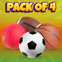 PlayBolt Sports Balls for Kids & Toddlers Toys - (Pack of 4) 5-inch