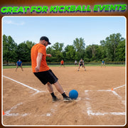 10 Inch Red & Blue Kickball Set - (2-Pack) with Pump - Large Playground Balls for Kids, Teens & Adults - Indoor & Outdoor Gym Sports Balls for Kickball, PE, Recess, Four Square & Backyard Games