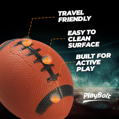 6-Inch Mini Footballs for Kids (Pack of 5) - Inflatable PVC Football Toys for Boys & Girls w/ Hand Pump, Easy to Grip Small Sports Balls for Backyard, Recess, Party Favor, Indoor/Outdoor, Colorful