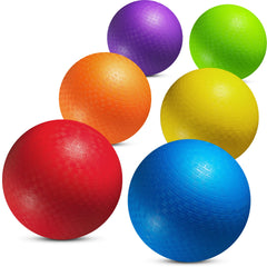 PlayBolt 5” Playground Balls for Toddlers & Kids Dodgeball - (6 Pack)