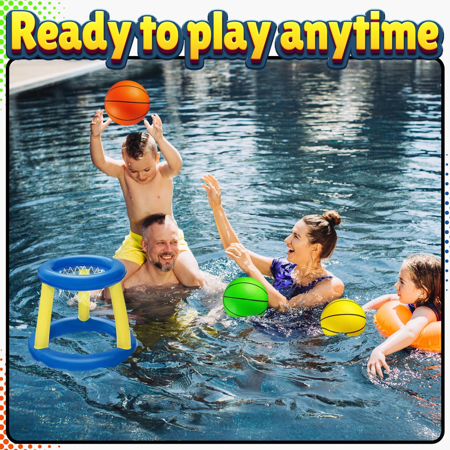 Mini Basketball Set for Kids - 6 Inch (5 Pack) w/Hand Pump - Small Size Indoor Mini Hoop Balls for Toddlers - Over The Door Basketball Games, Indoor & Outdoor, Small Hoops, Pool Play & Party Favors