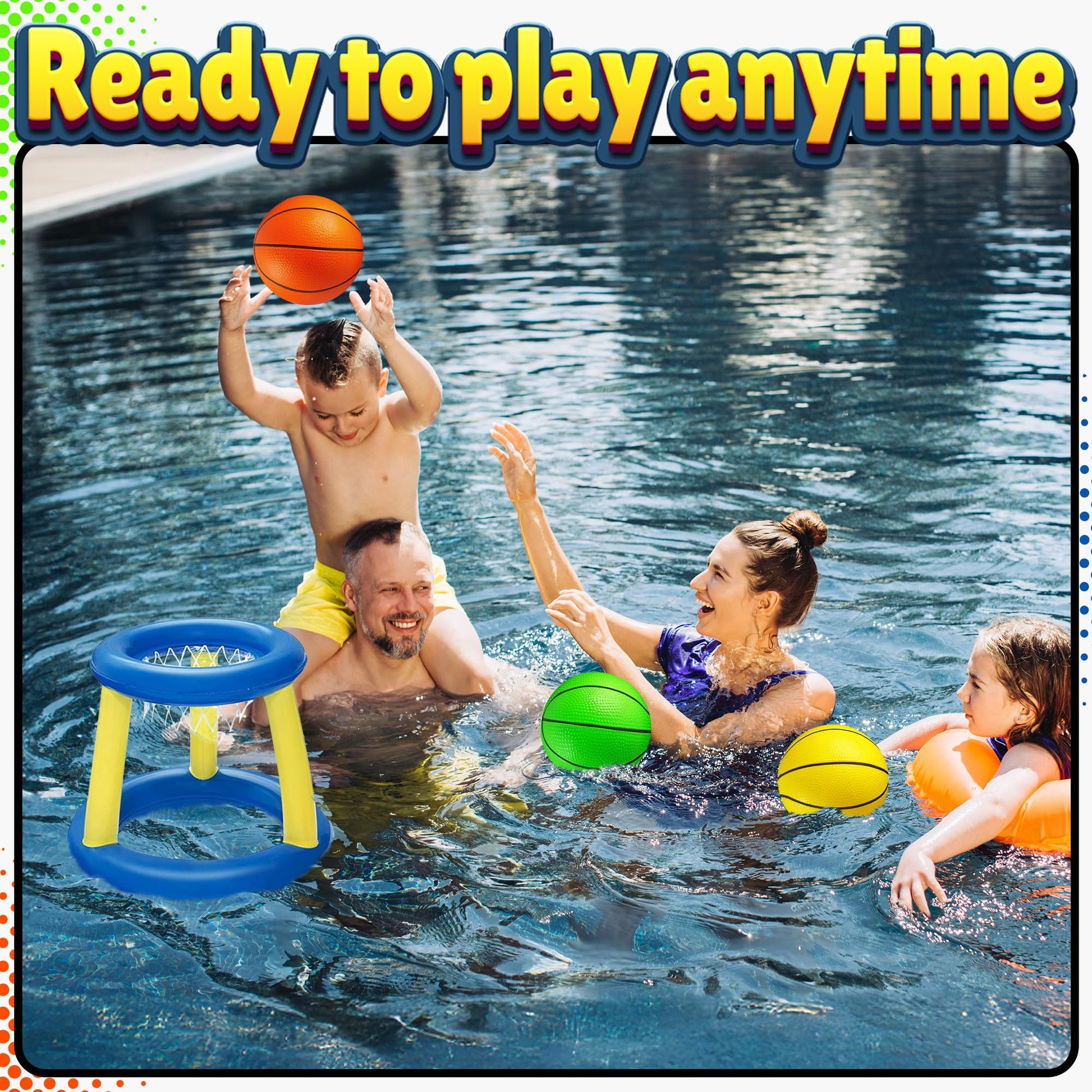 Mini Basketball Set for Kids - 6 Inch (5 Pack) w/Hand Pump - Small Size Indoor Mini Hoop Balls for Toddlers - Over The Door Basketball Games, Indoor & Outdoor, Small Hoops, Pool Play & Party Favors